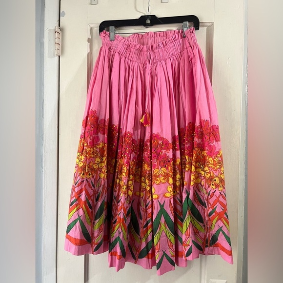 Anthropologie Roopa Pemmaraju Beaded Midi Skirt S - Picture 7 of 11